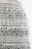 Pre-loved Chanel™ 2017 White Tweed Pearl Detail Mini Skirt Size 34