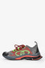 Gucci Run Black/Red/Neon Green Lace Up Sneakers Size 9.5 Men's