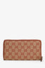 Portefeuille continental Gucci en toile GG beige New York Yankees
