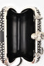 Alexander McQueen Black Leather Studded Britannia Skull Box Clutch with Chain