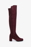 Stuart Weitzman Burgundy Suede 5050 Over the Knee Boots Size 7