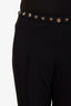 Moschino Cheap and Chic Black Straight Leg Studded Waistband Trousers Size 16