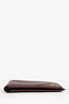 Prada Burgundy Saffiano Leather Logo Bi-Fold Wallet