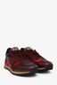 Valentino Red Leather Camo Print Rockstud Sneakers Size 39