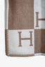 Hermès Beige/Brown Merino Wool Avalon Baby Blanket
