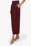 Jean Paul Gaultier Vintage Burgundy Pinstripe Wool Blend Trousers Size 40