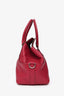 Hermès Red Leather 'Toolbox 20' Bag with Shoulder Strap SHW