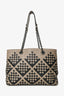 Bottega Veneta Beige/Black Intrecciato Medium Pavone Tote