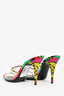 Saint Laurent Multicolour PVC 'Lolita' Floral Print Sandals Size 36.5