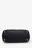 Prada Black Saffiano Leather Double Zip Galleria Tote With Strap