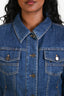 Louis Vuitton Blue Denim Medium Washed Logo Jean Jacket Size 36