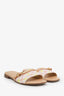 Louis Vuitton Rose Peach Damierlicious Neo Revival Flat Mule Sandals Size 37