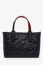 Christian Louboutin Black Leather Cabata Embossed Tote Bag with Strap