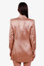 A.L.C. Rose Gold Double-Breasted Satin Blazer Dress Size 2