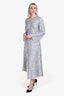 ILTA Silver Sequin Long Sleeve 'Sienna' Dress Size 36