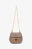 Chloe Taupe Grained Leather 'Drew' Crossbody Bag