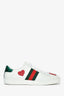 Gucci White Leather Heart Detail 'Ace' Sneakers Size 36.5