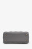 Christian Dior 2023 Grey Cannage Lambskin Small Lady Dior With Strap