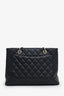 Pre-loved Chanel™ 2012 Black Caviar Leather Grand Shopping Tote