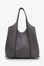 Tod's Grey Leather Medium T Timeless Shopping Bag with Pouch