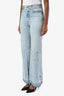 Sandro Blue Denim Star Embroidered Straight Leg Jeans Size 34
