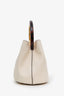 Marni Cream Leather Pannier Bucket Bag with Pouch