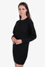 Vanessa Bruno Black Wool Cotton Long Sleeve Hyacinthe Dress Size S