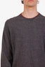 Pull col rond Hermès en cachemire gris, taille XL homme