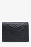 Gucci Black Calfskin Matelasse GG Marmont Wallet on Chain