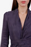 Rick Owens SS 21 Purple 'Abito' Wrap Dress Size 4
