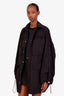 The Attico Black Nylon Cotton Cinched Button Up Jacket + Skirt Set Size S