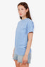 Sporty & Rich Blue 'Drink More Water' T-Shirt Size XS
