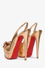 Christian Louboutin Rosegold Ayers Snake "Lady Chou" 150 Slingback Stiletto Size 37
