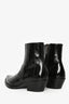 Saint Laurent Black Eel Skin Western Ankle Boot Size 41 Men's