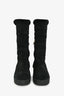 Salvatore Ferragamo Black Suede Sherpa Lined Booties Size 7.5