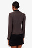 Armani Collezioni Grey Wool Cinched Blazer Top Size 8