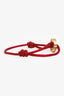 Louis Vuitton 18k Rose Gold Red Silk Cord Empreinte Bracelet