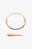 Cartier 18K Pink Gold 4 Diamond Classic Love Bracelet Size 17