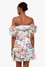 Zimmermann White/Floral Linen Allia Mini Dress Size 1