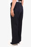 Ganni Brown/Red Pinstripe Wide Leg Pants Size 46