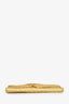 Bottega Veneta Gold Intrecciato Leather Andiamo Clutch