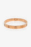 Cartier 18K Pink Gold 4 Diamond Classic Love Bracelet Size 17