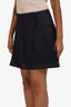 Prada Navy Blue Pleated Mini Skirt Size 40