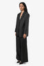 Sandro Grey Plaid Wool Single Breasted Blazer + Wide Leg Trouser Set Size 36 40