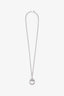Gucci Sterling Silver Horsebit Diamantissima Pendant Necklace