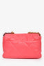 Pre-loved Chanel™ 2020 Dark Pink Lambskin Leather Large 19 Flap Bag