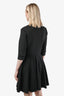 Viktor & Rolf Black Geometrical 3/4 Sleeve Midi Dress Size 40