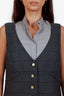 Smythe Grey Plaid Vest Top Size 14
