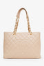 Pre-loved Chanel™ 2011 Beige Caviar Leather Grand Shopping Tote