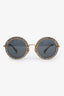 Miu Miu Glitter Round Sunglasses